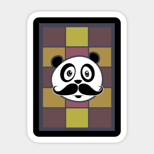 Mustache Panda 3 Sticker